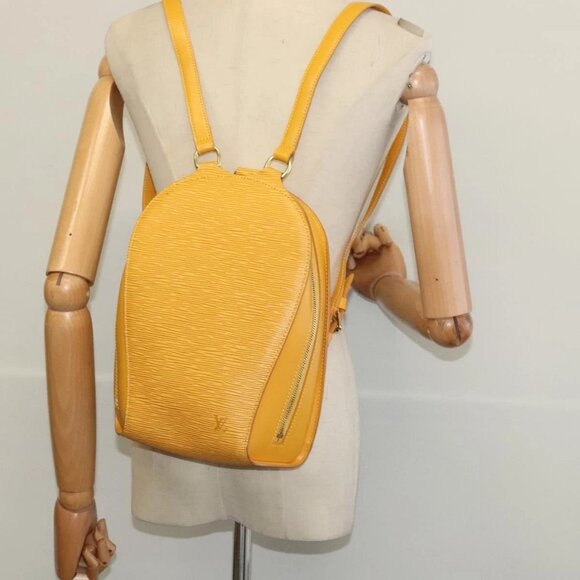 LOUIS VUITTON Epi Mabillon Backpack Yellow M52239 LV Auth 138422 - Picture 3 of 16